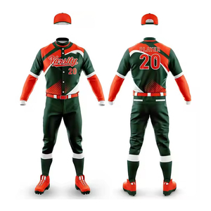 Uniforme de baseball personnalisé pour hommes, maillot en maille et pantalon, kit complet de vêtements de sport à coutures durables pour les clubs scolaires, uniformes d'équipe OEM - Product Image 1