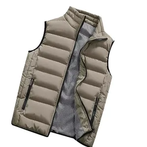 Chaleco informal con cuello levantado para hombre, chaqueta para Otoño Invierno, verde fresco, Color puro, transpirable, ropa exterior de secado rápido - Product Image 4