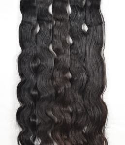 Souper 100% Qualité Remy Non Transformés Vierge Machine Double Trame Bodywave Bundles Indian Temple Extensions de Cheveux Humains par Exportation - Product Image 2