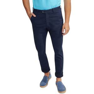 กางเกงเอวสูงเอวสูงสำหรับผู้ชายกางเกงผ้าชิโนทรงโอเวอร์ไซส์ผ้าฝ้ายระบายอากาศได้ดีทรงหลวมลายทางตรงโค้ง - Product Image 4