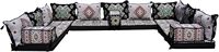 Otomana ANATOLIA Oriental Asientos de Suelo Étnicos Árabes Majlis Sofá Esquinero Otomana Diseño Bordado Poliéster/Algodón Desmontable
