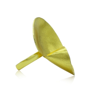 Romantic Vintage Statement Fashion <b>Rings</b> Brass Gold Plated Inlay Jewelry Geometric Shape Unisex for Gift - Product Image 2