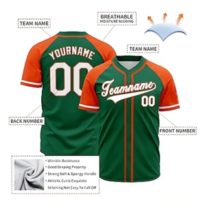 Nouveau maillot de baseball de nom d'équipe de conception personnalisée propre numéro de joueur respirant conception de sublimation maillot de softball bicolore pour hommes - Product Image 6