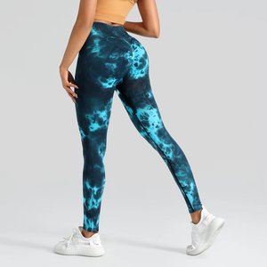 Leggings de yoga taille haute sans couture à séchage rapide pour femmes contrôle du ventre en tissu respirant pour les entraînements de gymnastique décontractés - Product Image 3
