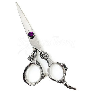 Tijera de peluquero con mango de dragón de calidad de salón con cuchillas afiladas para servicios profesionales de corte de cabello y aseo - Product Image 1