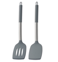 Silicone handgreep duurzame, uit één stuk bestaande spatel/tang voor het bakken van biefstuk, vis en eieren, keukengerei, voedselveilig, vaatwasmachinebestendig, hoogwaardig.
