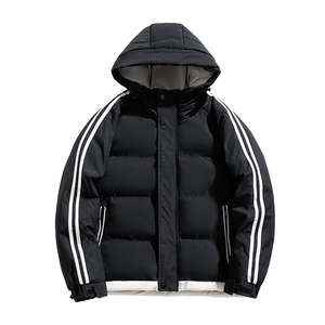 Veste d'hiver matelassée à capuche à deux couleurs, veste gonflante tendance pour homme, fabriquée par le fabricant - Product Image 6