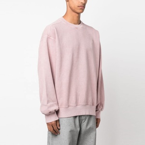 Sweat-shirt en coton épais délavé à l'acide, 100 % coton, pour l'hiver, avec design personnalisé brodé, directement du fabricant - Product Image 1