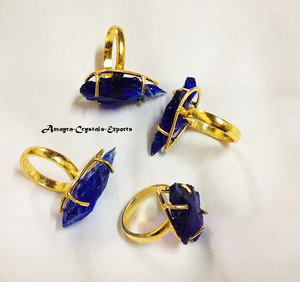 Gemstone Carved <b>Crystal</b> Quartz Electroplated Arrowhead Rings Handmade Finger Rings <b>Top</b> Quality From Amayra <b>Crystals</b> Exports - Product Image 3