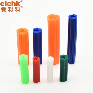 Elehk Green Ribbed Tubular Plastic Drop In Anchor, #10 a #12 <span class=keywords><strong>Tarugo</strong></span> verde 7x30 broca 9/32 Plastic Straight Anchor - Product Image 3