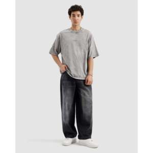 Camiseta Esencial para Hombre, 100% Algodón, 230 GSM, Gris Lavado, Transpirable - Product Image 2