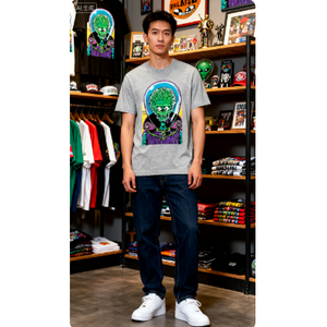 เสื้อยืดผู้ชายขายส่ง ผ้าฝ้าย 100% เสื้อยืดโลโก้แบบกำหนดเอง เสื้อยืดลายการ์ตูน เสื้อผ้าสตรีทแวร์ ET เสื้อยืดแขนสั้นผู้ชายสำหรับฤดูร้อน - Product Image 5