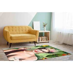 พรมลายฟรีดา คาโฮ: พรมตกแต่งที่ซักด้วยเครื่องได้ พร้อมพรมขนนุ่ม - Product Image 5