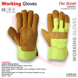 ถุงมือหนังทํางาน Rigger ของแคนาดาที่กําหนดเองจากปากีสถานในผ้าฝ้ายปีกนิ้วหัวแม่มือถุงมือทํางานเพื่อความปลอดภัยจากหนัง - Product Image 6