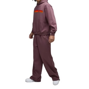 Conjuntos Deportivos Personalizados OEM, Sudadera Oversize Color Malva, Pantalones Deportivos Holgados, Conjunto de 2 Piezas, Algodón Grueso, Ropa Deportiva Unisex, 2026 - Product Image 1