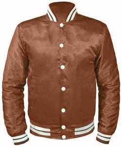 Veste Bomber Unisexe Personnalisable en Satin Brodé pour Hommes, Coupe-Vent, Col Montant, Style Universitaire, pour l'Hiver - Product Image 3