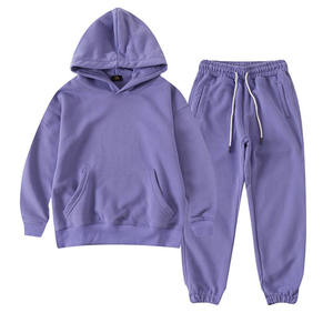 Survêtement pour enfants de haute qualité pull à capuche solide survêtement pour garçons et filles ensemble de vêtements en gros avec logo - Product Image 6