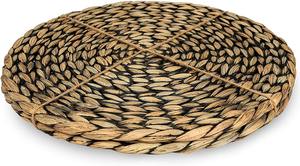 Brown water hyacinth round placemat Eco friendly products Made in Vietnam <b>Table</b> decoration Woven Placemat Wholesale - Product Image 2
