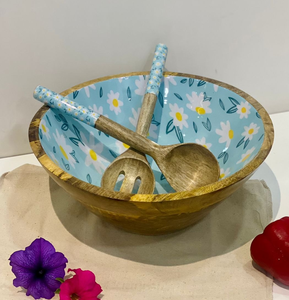 ชามไม้ตกแต่งด้วยมือแกะสลักแบบเรียบง่ายชุดไม้อะคาเซียพิมพ์เคลือบขนาดต่างๆ - Product Image 6