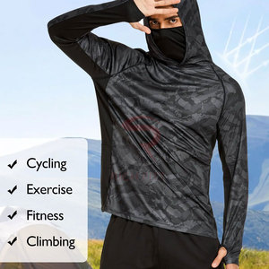 Sweat-shirts à capuche pour hommes personnalisés pour la pêche, respirants, en polyester/coton, de haute qualité, col à capuche d'hiver, tissu imprimé uni - Product Image 2