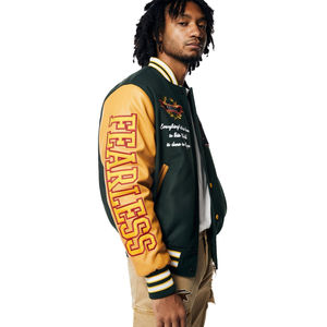 Vestes universitaires pour hommes personnalisées 2025 avec des patchs brodés Vente en gros Veste de baseball pour hommes - Product Image 3