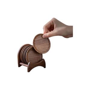 Posavasos de madera personalizado con logotipo grabado, alfombrillas para tazas de regalo de boda, proveedor OEM de Vietnam - Product Image 3