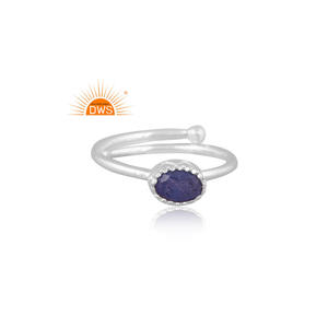 Anillo apilable de piedras preciosas de tanzanita Natural de plata de ley fina, joyería personalizada para mujer, regalo para ella - Product Image 4