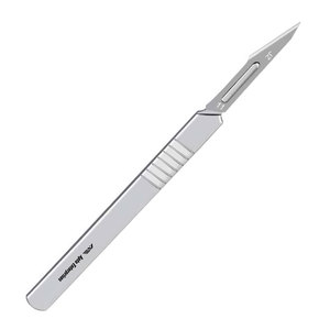 11 #   Lames de scalpel chirurgical réutilisables en acier inoxydable avec manche gravé, couteau artisanal, outil de coupe pour les procédures médicales - Product Image 3