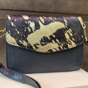 กระเป๋าสะพายไหล่หนังเนื้อโลหะขนสัตว์สไตล์ตะวันตกใหม่คุณภาพสูงหนังขนสัตว์โลหะแท้กระเป๋าถือด้านข้าง - Product Image 4