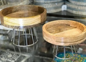 Buy Copper Plated <b>Metal</b> <b>Edges</b> Mango Wood Bowl Carved Unique Serving Bowl For Home And Hotel House Hold Tabletop Serving Bowl - Product Image 4