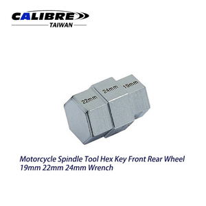 TAIWAN CALIBRE 19, 22 & 24 mm Motorcycle Front Wheel Bike Spindle Adaptor Wrench - Product Image 2