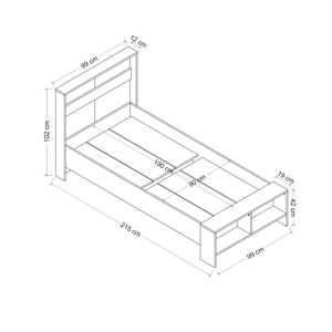 Diseño moderno LIFE Bedstead Blanco-Antracita Venta al por mayor Elegancia Ergonómico Lujo Habitación joven Muebles Dormitorios Muebles para el hogar - Product Image 6