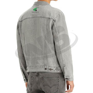 แจ็กเก็ตยีนส์สีทึบสไตล์ไฮสตรีทแจ็กเก็ตยีนส์แบบลำลองตามสั่งมีหลายขนาด - Product Image 5