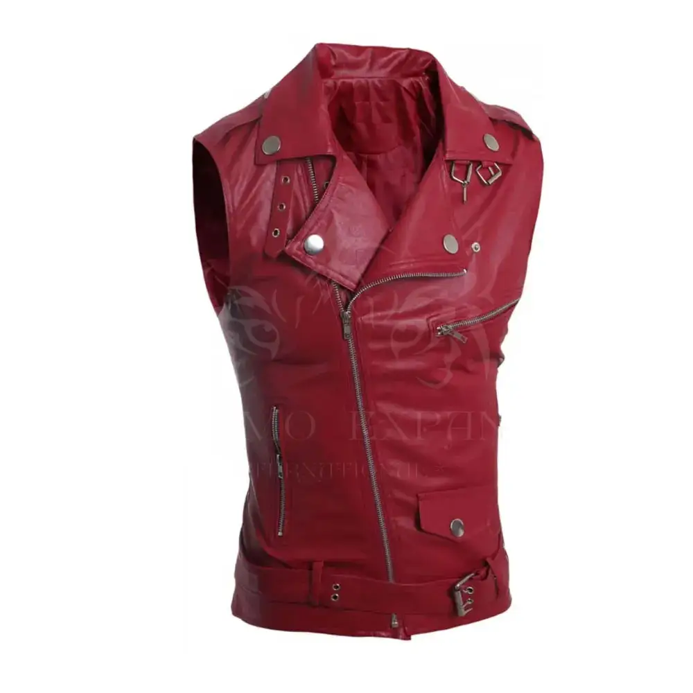 Top Selling Cheap Price Women Biker Leather Vest Best Factory Made In Pakistan New Design Women Biker Leather Vest