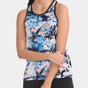 Camiseta sin mangas con estampado de leopardo para mujer, cuello redondo, ajustada, que absorbe la humedad, de poliéster y spandex, para entrenamiento deportivo. - Product Image 2