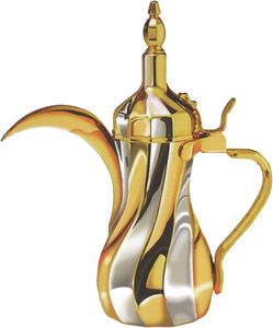 Latest Design High Quality Eco-Friendly Luxury <b>Arabic</b> Coffee Pot Copper Steel Dual Finish for Home Hotel Restaurants Coffee Pot - Product Image 1