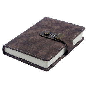 LABON Vintage Leather <strong>Lock</strong> Journal <strong>with</strong> Password Code A5 PU <strong>Notebook</strong> for Men Women Personal Diary Private Writing <strong>Notebook</strong> - Product Image 1