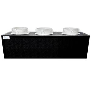 Plénum en polyuréthane expansé à 3 voies avec 3 raccords annulaires de 160 mm - Product Image 1