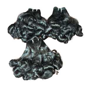 Cheveux Purs Bruts Naturels Baby Curly via Fournisseur Indien Double Tissage Machine Sans Perte - Product Image 1