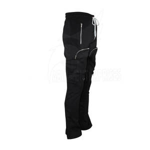 Pantalones deportivos informales OEM para hombre, pantalones de Jogger de algodón suave, ligeros, rectos, personalizables, logotipo personalizado medio, pantalones apilados en blanco - Product Image 3