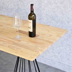 Juego de Mesa de Comedor Moderno Minimalista de Madera de Nogal de 140x70cm con Patas de Hierro, Ensamblado-BA68192 - Product Image 6