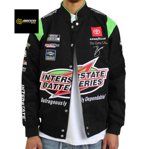 Bán Buôn OEM 100% Cotton F1 Xe Máy Áo Khoác Tùy Chỉnh Thêu Biểu Tượng Vá Tất Cả Các Trong Cổ Điển NASCAR Đua Áo Khoác Người Đàn Ông Pakistan - Product Image 3
