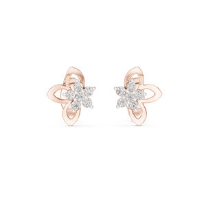 Boucles d'oreilles pendantes en or blanc 14 carats plaqué or avec diamants de laboratoire taille ronde pour femmes |   Collection Mariage et Anniversaire |   Prêt pour la fête - Product Image 3