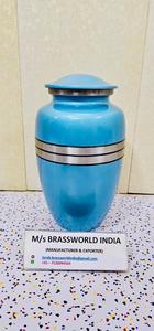 Urna de Cremación de Aluminio, Urna Funeraria de Aluminio, Urna de Cremación de Metal, Urna de Aluminio para Cenizas, Urna Conmemorativa de Aluminio, Urna de Cremación Azul - Product Image 3