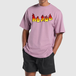 เสื้อยืดฮิปฮอปผ้าคอตตอนรุ่น100% แห้งเร็วทรงหลวมใส่พอดีตัวเปล่าสำหรับผู้ชายเสื้อยืดโอเวอร์ไซส์แบบกำหนดเองได้ - Product Image 1
