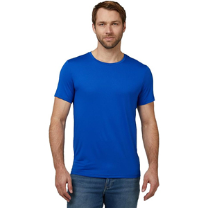 เสื้อยืดแขนสั้นผ้าฝ้ายคอตตอนธรรมดาสำหรับทุกเพศเสื้อยืดลำลองเข้ารูปพิมพ์ลายสีฟ้ารอยัลตามสั่ง - Product Image 2