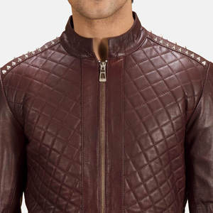 Chaqueta de cuero de hombre de alta calidad con logotipo personalizado nuevo estilo cremallera moda invierno exterior con diseño personalizado - Product Image 5