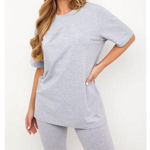 Ropa de gimnasio hecha profesionalmente, camisetas para mujer, precio barato, ropa informal de color sólido, camiseta de moda para mujer - Product Image 1