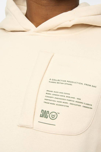 Customized Logo <b>Ivory</b> Regular Fit Fleece Breathable Hoodie 100% Cotton Men's Ribbed Hem Cuffs Casual Wear Autumn Eco-Friendly - Product Image 3