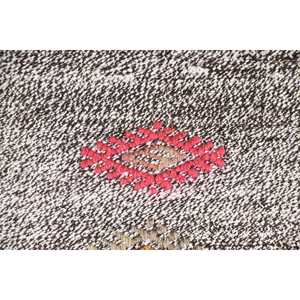 Alfombra Turca Kilim de 2.1x3.3 pies, Alfombra Gris con Diseño de Patchwork, Lana Ecológica con Respaldo de Látex - Product Image 5